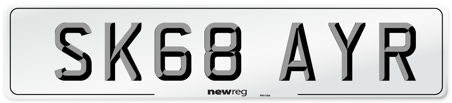 SK68 AYR Number Plate from New Reg